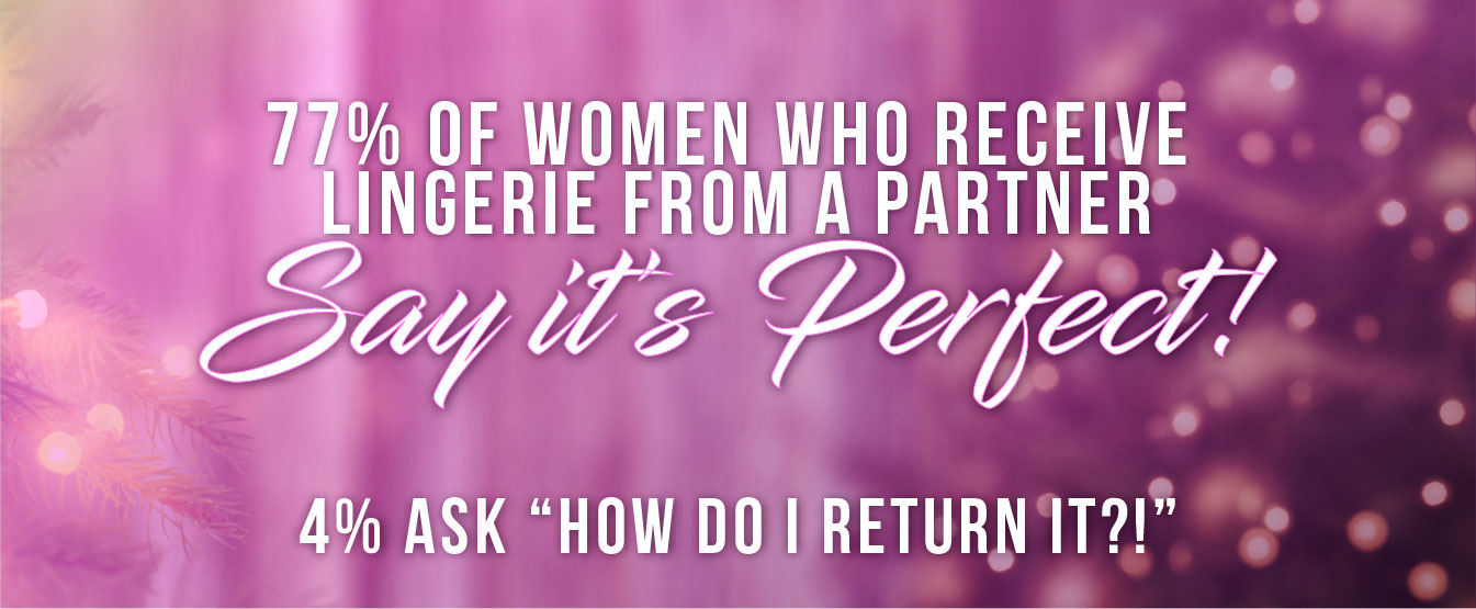 77% of women who receive lingerie from a partner say its perfect